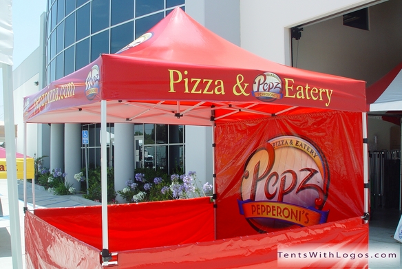 10 x 10 Pop Up Tent - Pepz Pizza